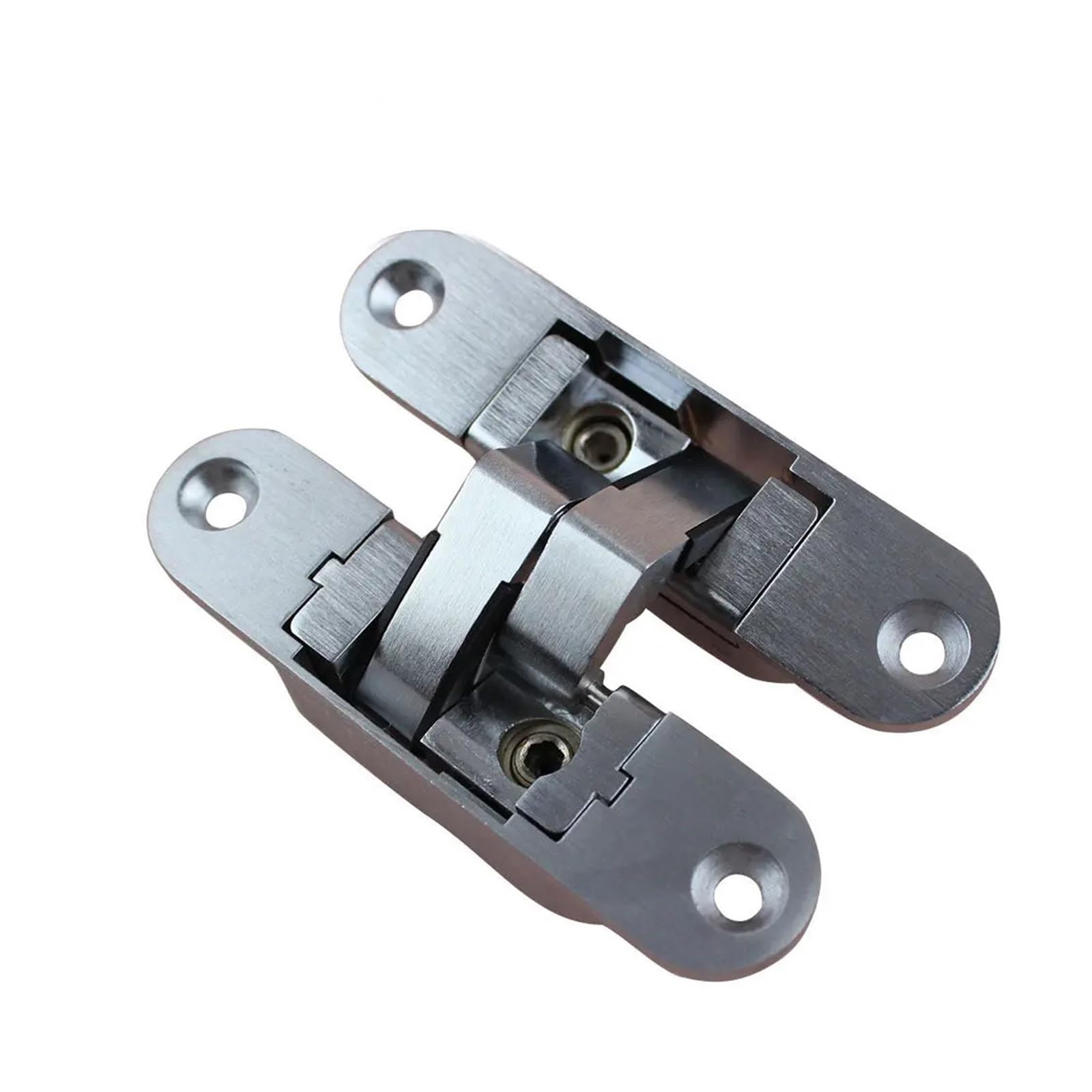 RCH-09 2PCS Flush Wooden Door Adjustable 95 * 23 MM Hidden Hinge Invisible Entry Door Concealed Hinges(RCH-09R Black)