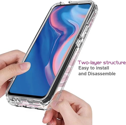 Miniatura 4 de Funda para Y9 Prime 2019Honor 9XP Smart Z con protector de pantalla de vidrio templado, cuerpo completo transparente con protección de diseño floral