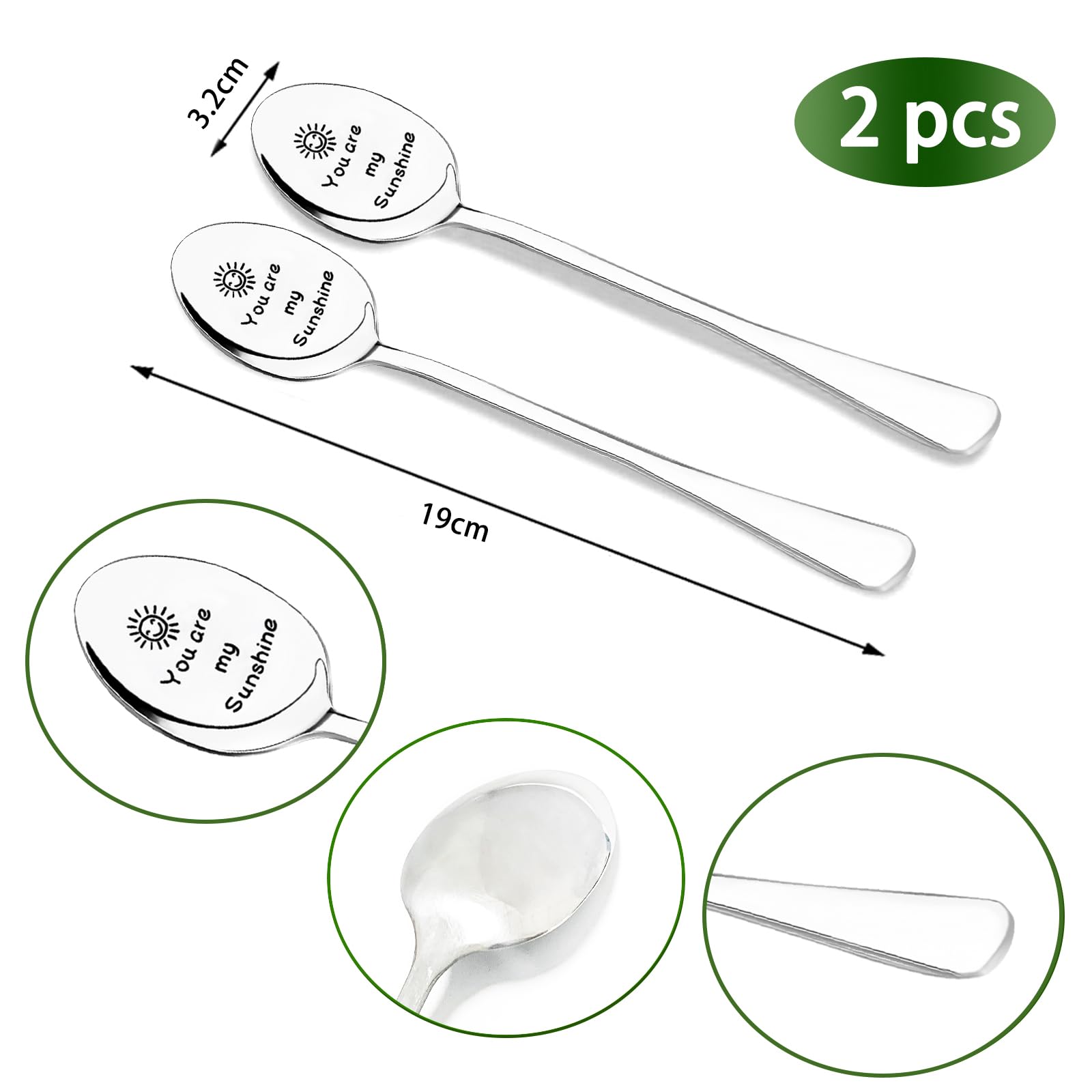 Jagowa Lot De 2 Cuillères De Service En Acier Inoxydable, Grand Buffet