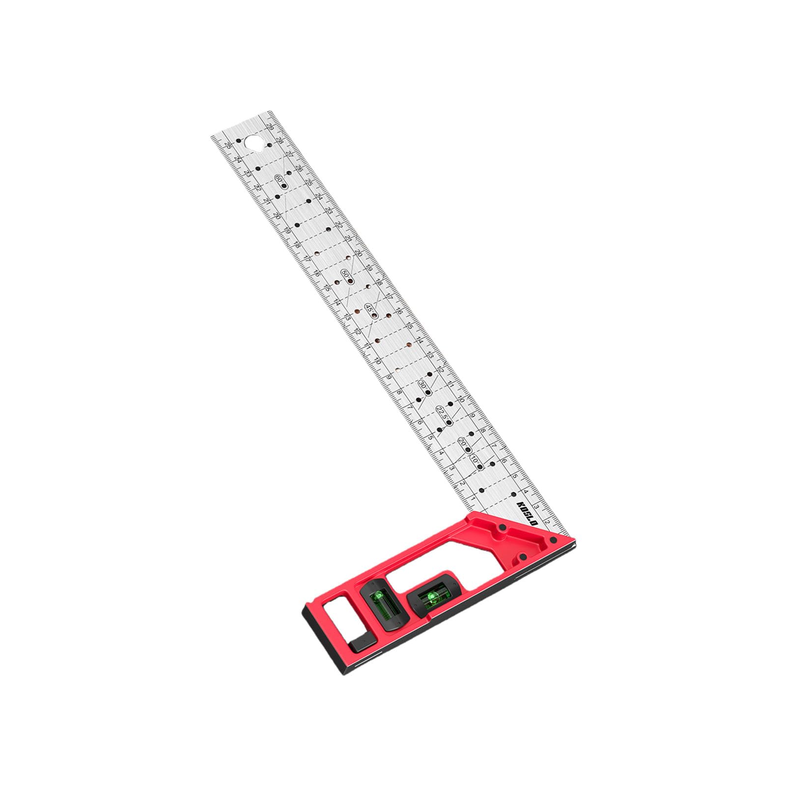 Hsioluted Hole Marking Punching Ruler With Bubble Levels Right Angles Design Steel For Durability Use In Various Applications Portable Steel Right Angles Hole Marking Ruler