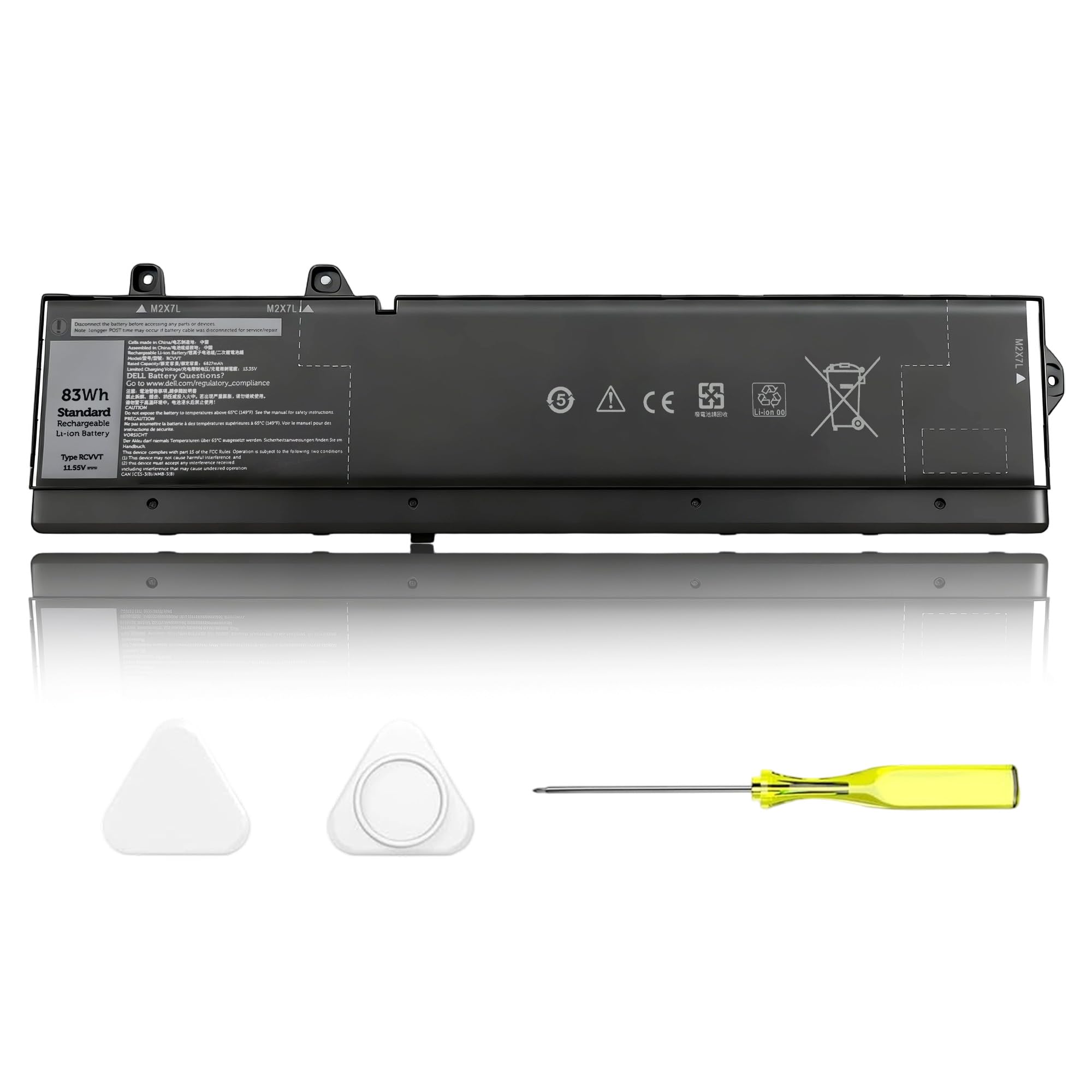 RCVVT 83Wh 11.55V Laptop Battery Replacement for Dell Precision 7670 7680 7770 7780 Series Compatible with X9FTM T6PFX 451-BCYH X26RT 0NWDC0