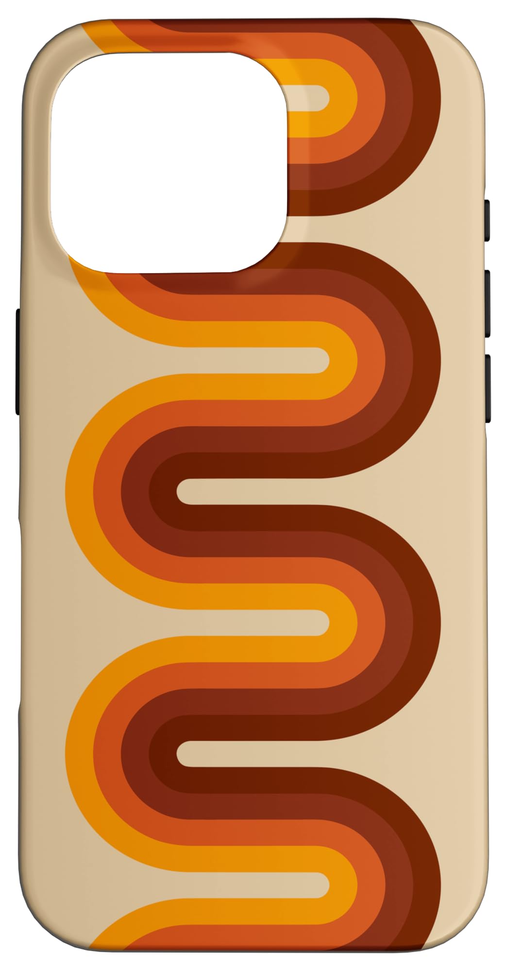 70s retro stripe design vintage wavy lines vintage 1970s Case for iPhone 16 Pro