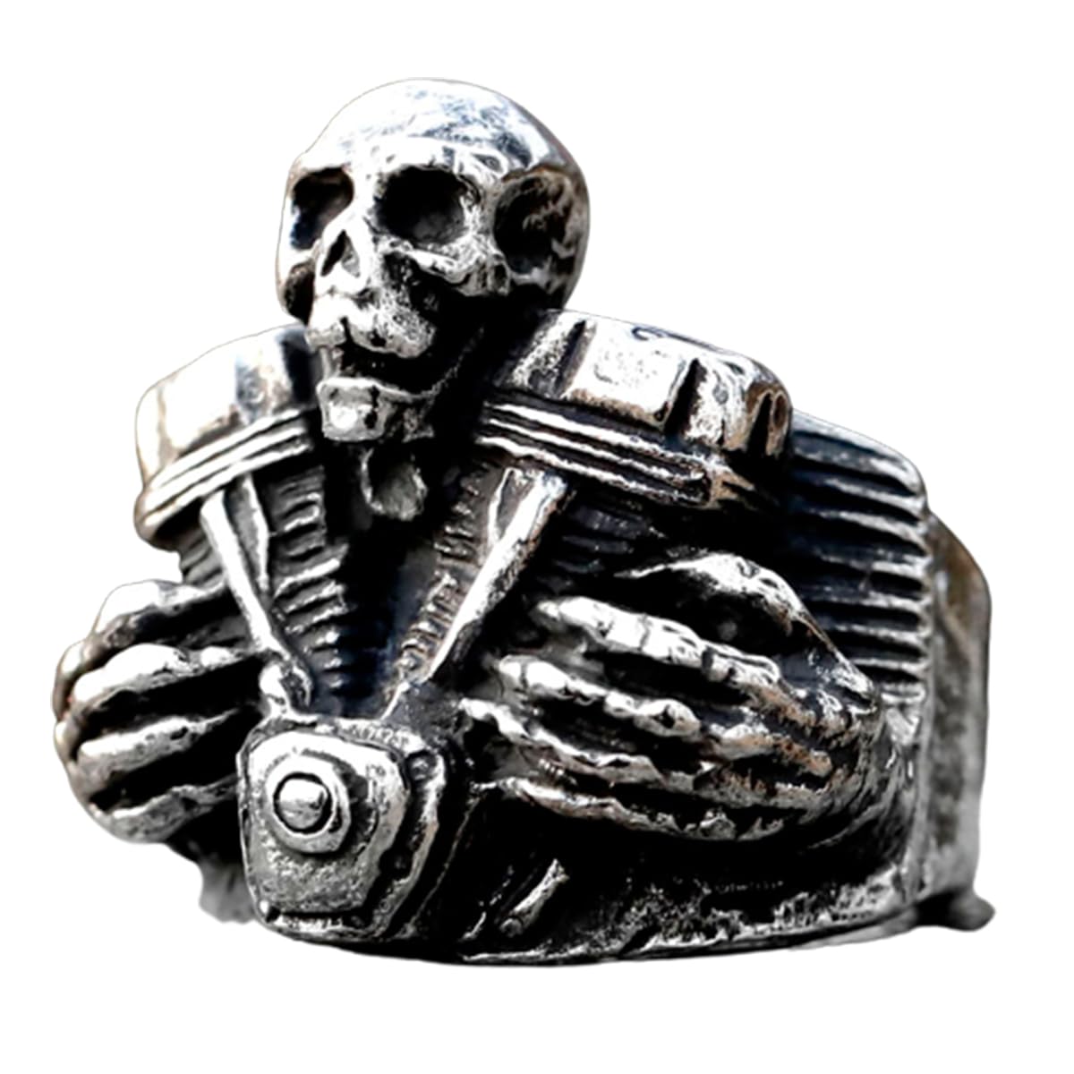 2023 Skull Ring Cool Evil Death Punk Rock Stainless Steel Rings Aly Style Jewelry