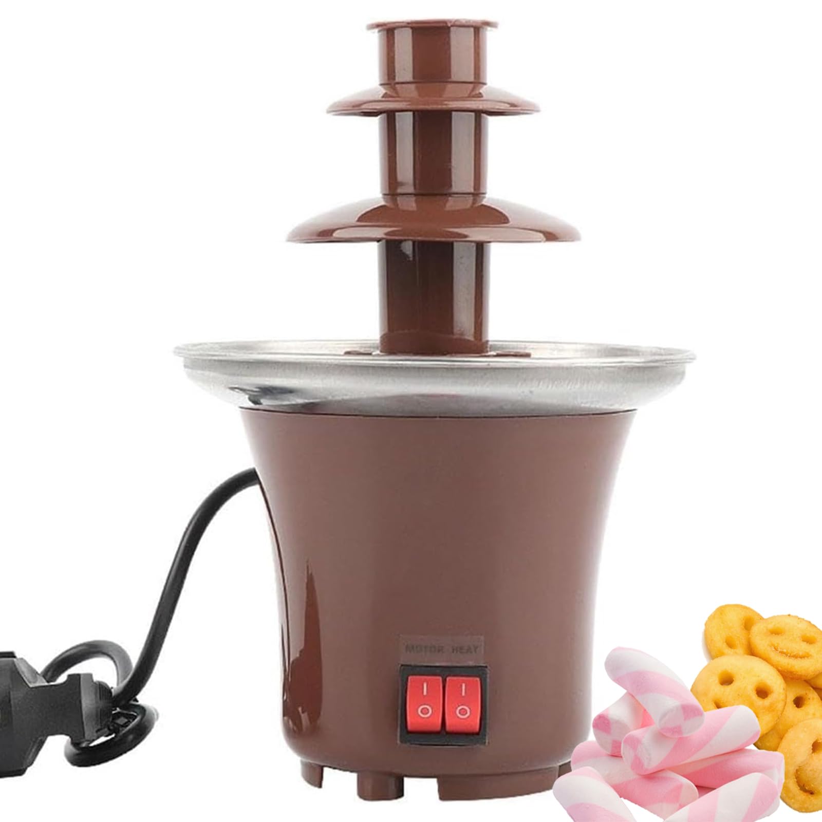 Fuente de Chocolate de 3 Niveles para el hogar, Olla Caliente para derretir Chocolate de 65 W, máquina de Lava de Chocolate, Torre de Chocolate para Equipos de Buffet de restaurantes, Bodas y Fiestas