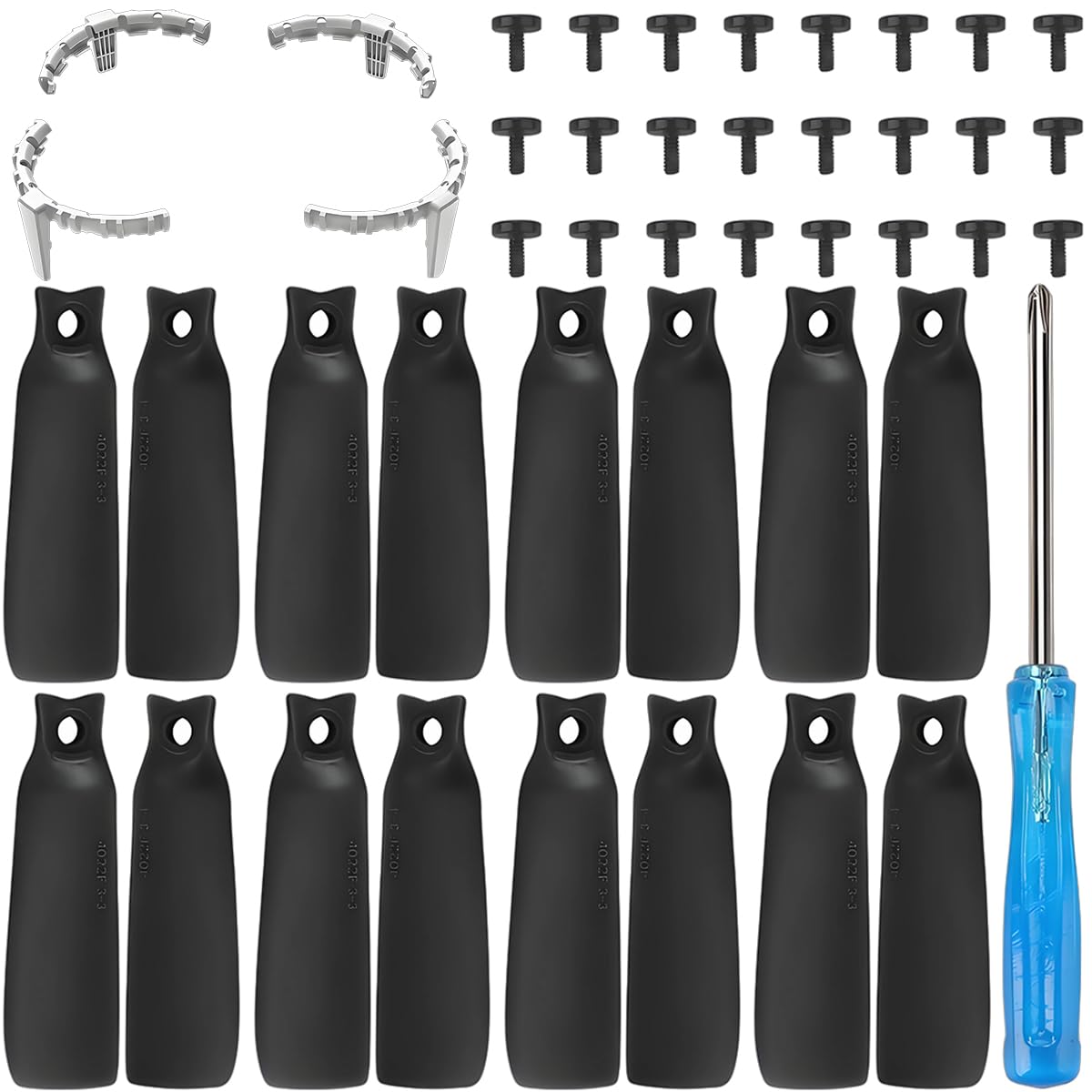 ZHUROUPU 16Pcs Propellers Blades Prop for DJI FLIP, 4022F Low Noise Quick Release Drone Blades Wings Parts Accessories for DJI FLIP with Propeller Guard, Screws & Screwdriver (Black) โ image 1