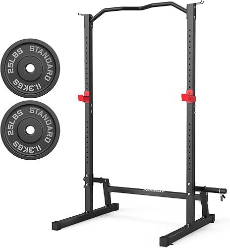 Miniatura 11 de Power Cage Height Adjustable Squat Rack Home Gym Power Tower Multi-Function Pull Up Station Strength Training Squat Stand Barbell Rack