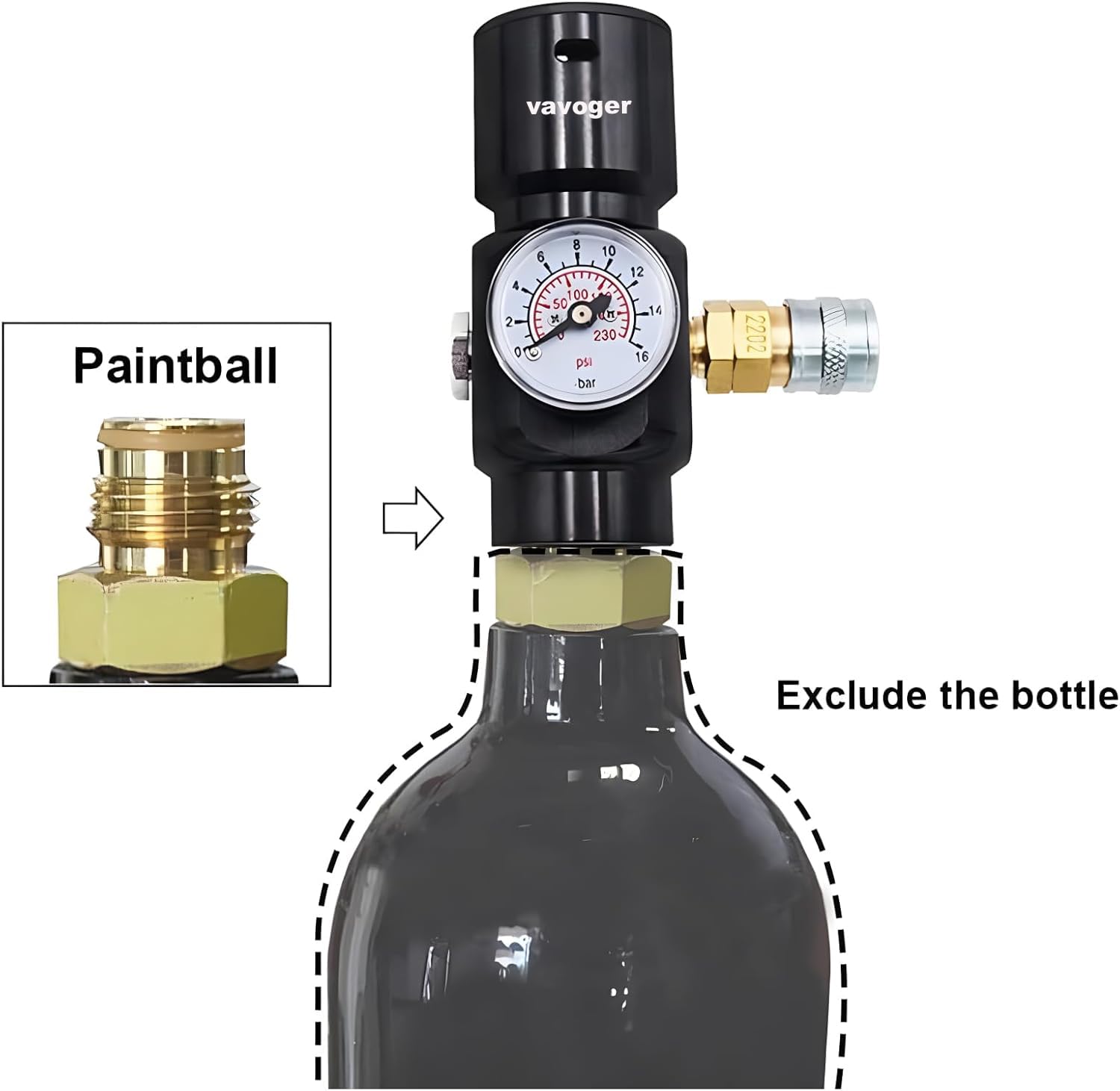 Upgrade Paintball Co2 Pressure Regulator Mini Sef Super Fast Refresh HPA Lower Pressure Regulator