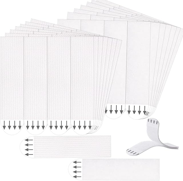 32-Pairs(64 Strips) Medium Picture Hanging Strips Heavy Duty No Nails Picture Hanging Strips Mounting Strips Refill Heavy Duty Wall Hanging Strips Adhesive Strips for Hanging Pictures
