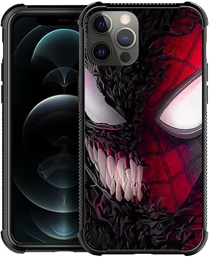 Miniatura 1 de Funda compatible con iPhone 11 Pro Max, diseño retro HS Black Hero Red Spider con antideslizante, a prueba de golpes, protección de placa trasera de