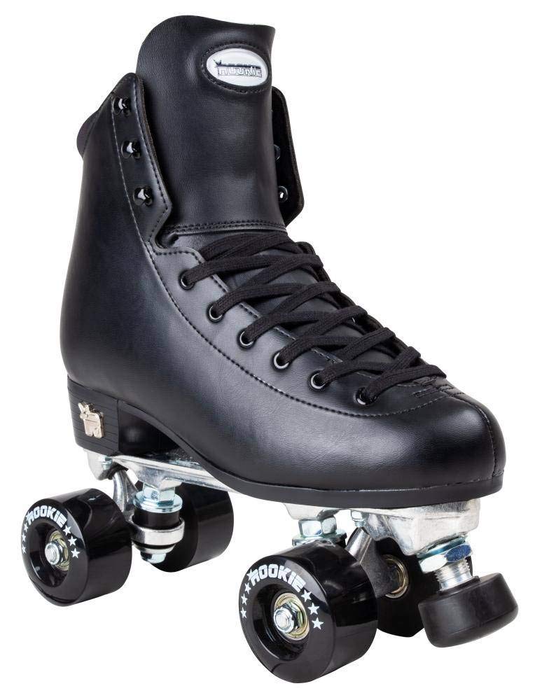 ROOKIE Rollerskates Artistic Roller Skates Unisex Adult Skating, Black, 7