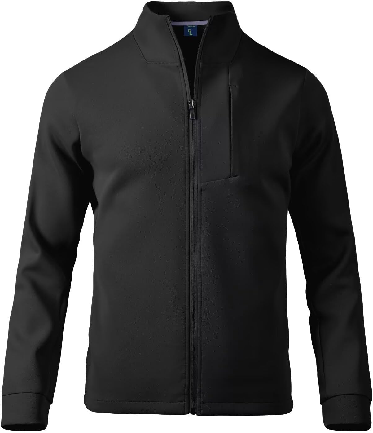 Zengjo Men's Track Jackets Full-Zip Athletic Jacket Sweatshirt Mock Neck with Zipper Pockets - Image 6