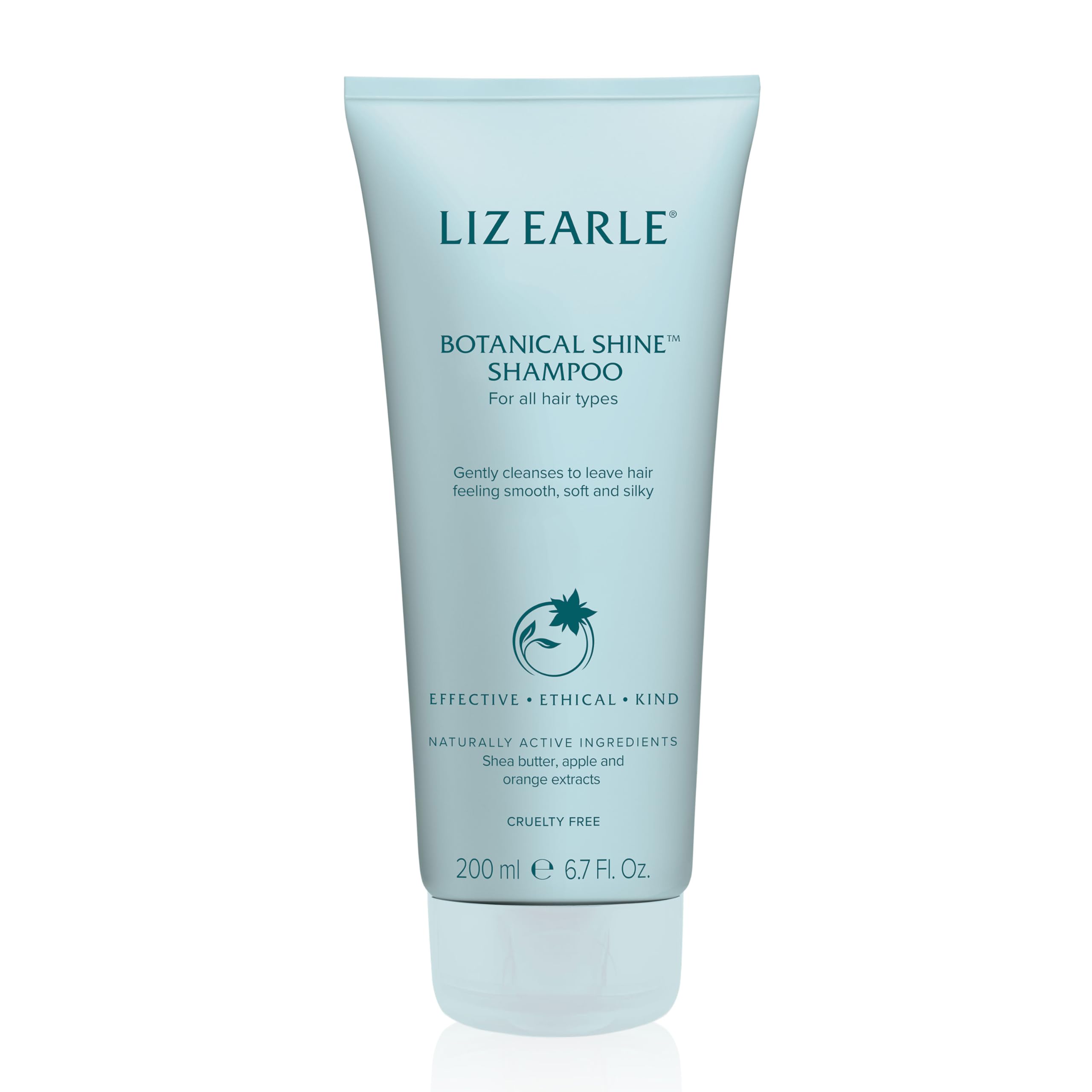 Liz Earle Botanical Shine™ Shampoo with Shea butter, Aloe Vera, Apple Extract for All Hair Types, 200ml