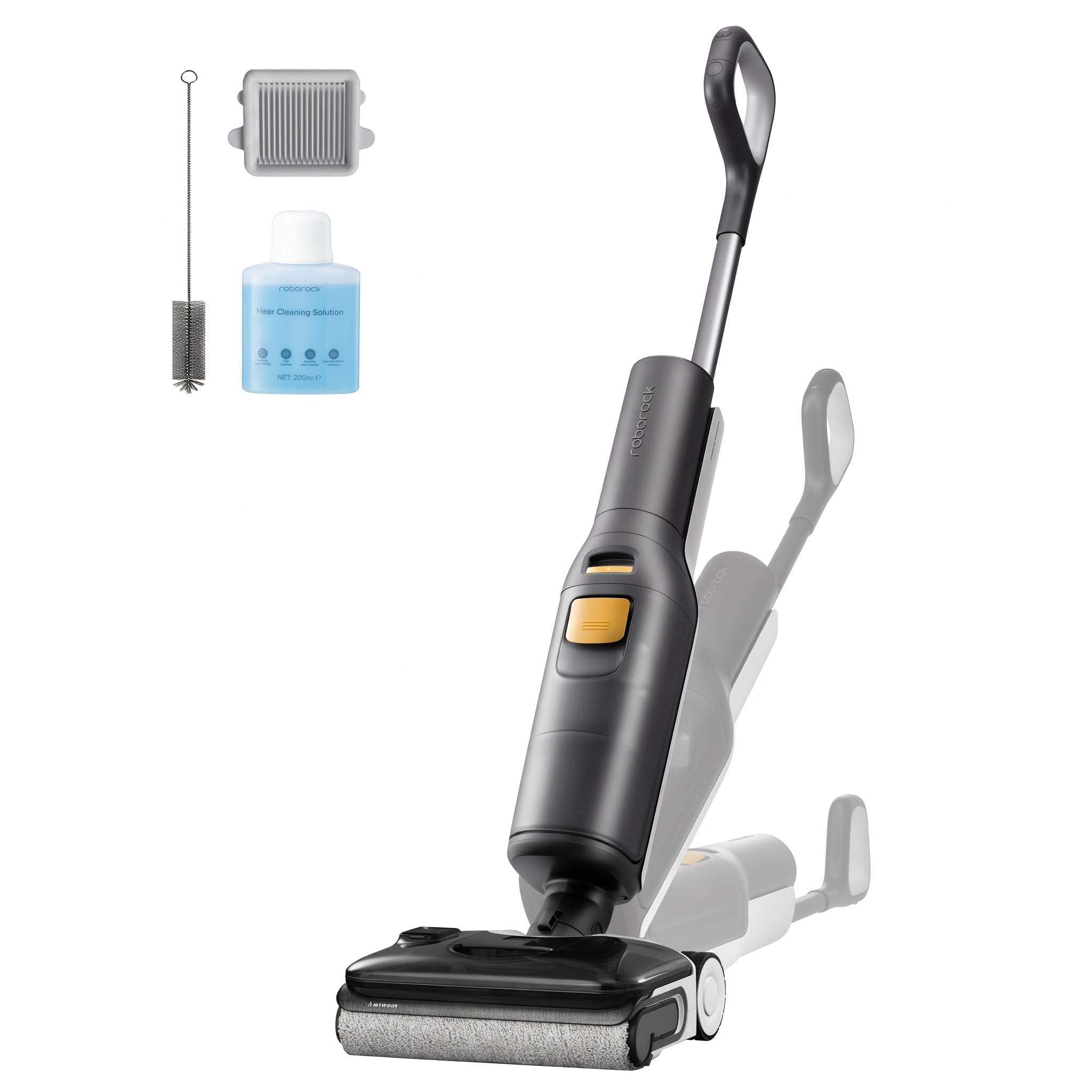 roborock F25 BX GEN2 Aspirapolvere e Lavapavimenti 20.000 Pa, Autopulizia ad Alta Temperatura fino a 90 °C, Lavapavimenti Antigroviglio, Inclinazione a 180°, Posizione distesa, Pulizia a Doppio Bordo