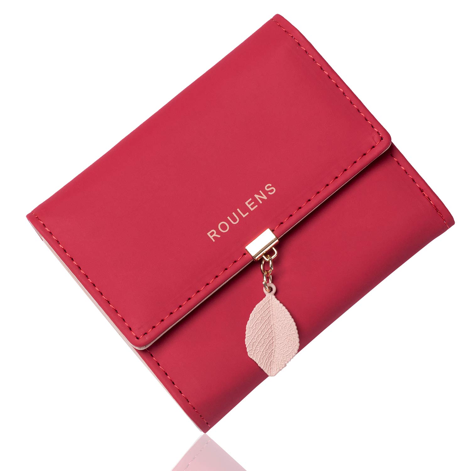 Roulens Damen Geldbeutel mit RFID Blockierung, Klein und im Kurzformat Portemonnaie Damen Veganes Leder Kleine Brieftasche Geldbörse Für Frauen Die Farbe ist sehr schön mit Mehreren Fächern