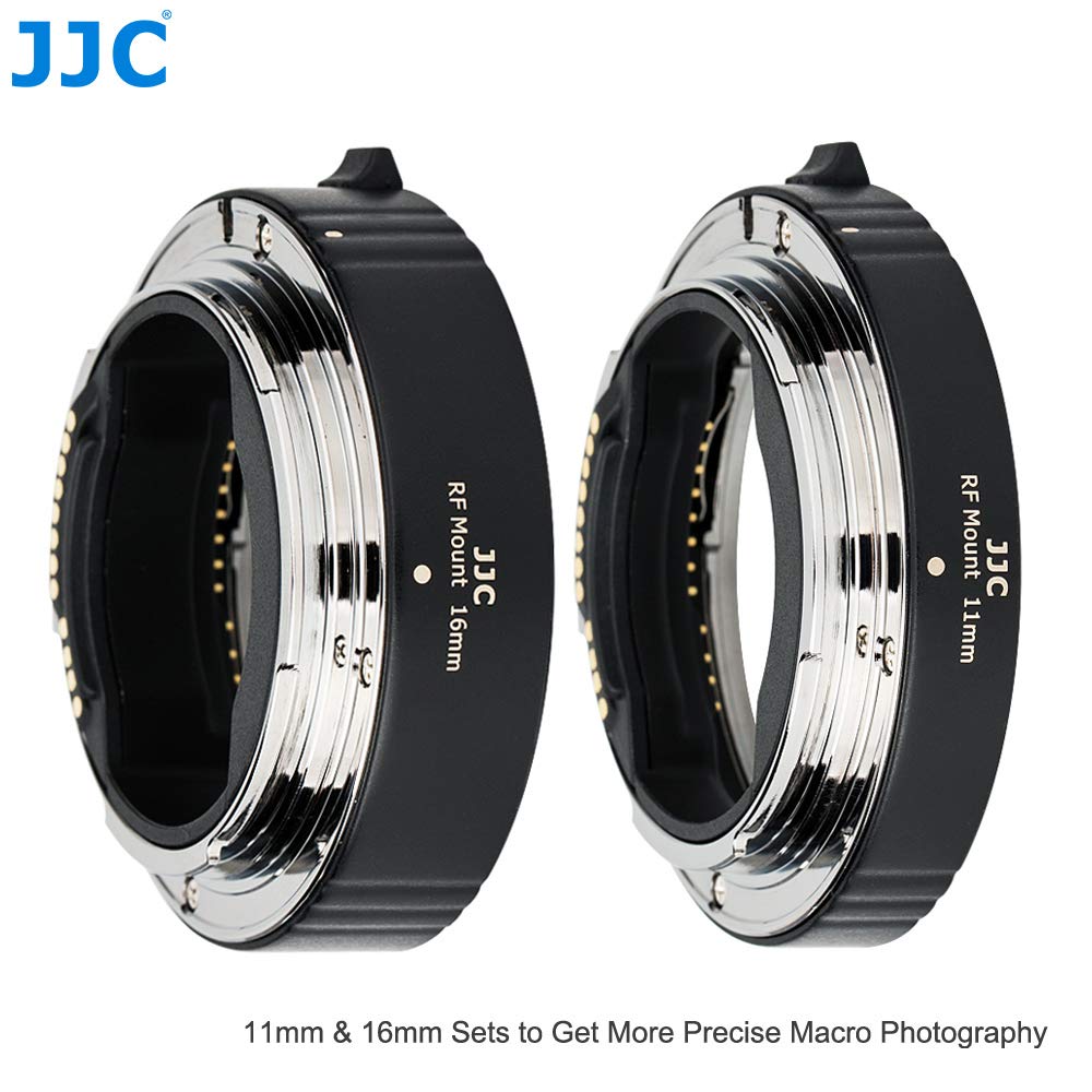 JJC 11mm/16mm Sets Metal Tubo de Extensión TTL Enfoque Automático AF para Canon RF Mount EOS R100 R Ra RP R3 R5 R5c R6 R6II R7 R8 R10 R50 Cámara Digital y Lentes RF Mount