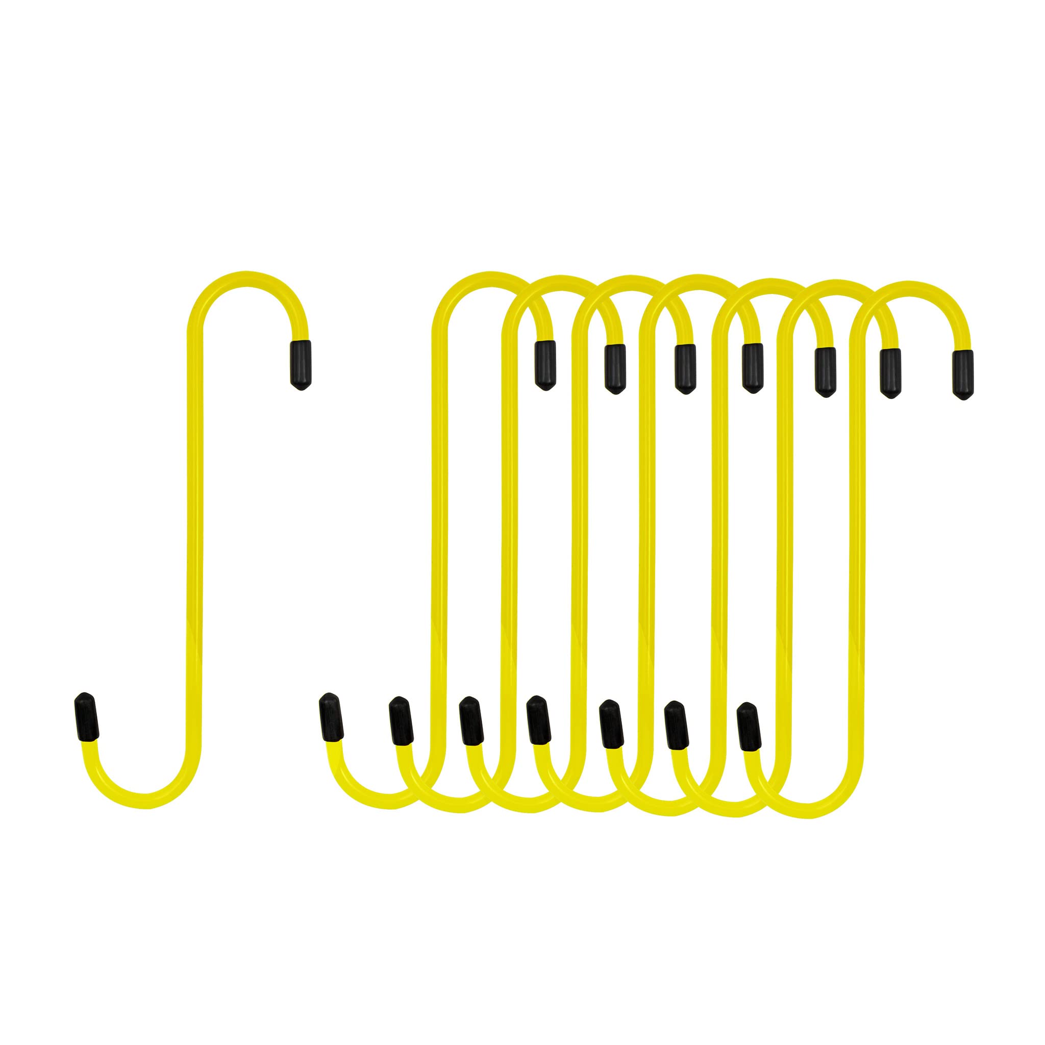 4LIFETIMELINES Brake Caliper Hanger Hooks, Durable Steel, Yellow Powder Coated with Rubber Tips, for Automotive Work on Brake Axle and Suspesion Systems - 8 Pack