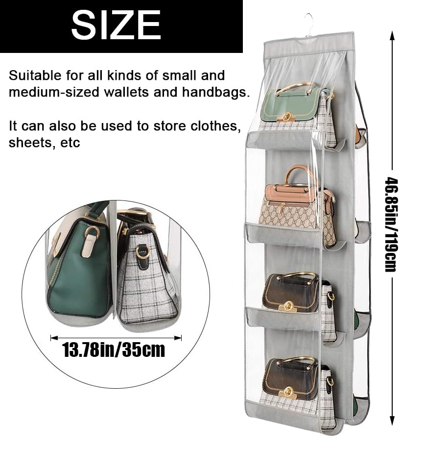 ZB soar Handbag Purse Organizer Enlarged 8 Pockets - image 3