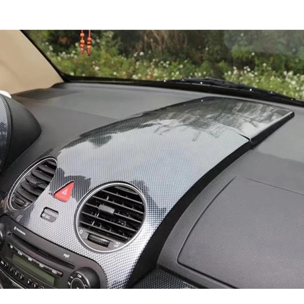 Garniture de Panneau Central de Tableau de Bord intérieur de Voiture, Accessoires en ABS Noir Carbone 1 pièce, pour New Beetle 2003-2010