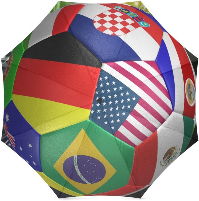 Popular USA State's Flag Soccer Ball Football Art Design Folding Travel Umbrella