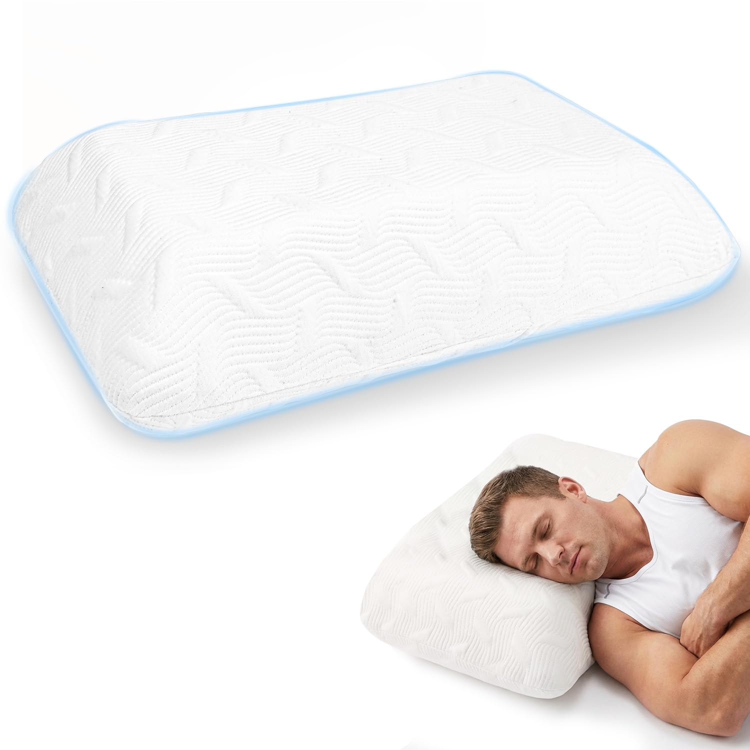 7-Inch High Loft Memory Foam Pillow for Side Sleepers with Broad Shoulders –