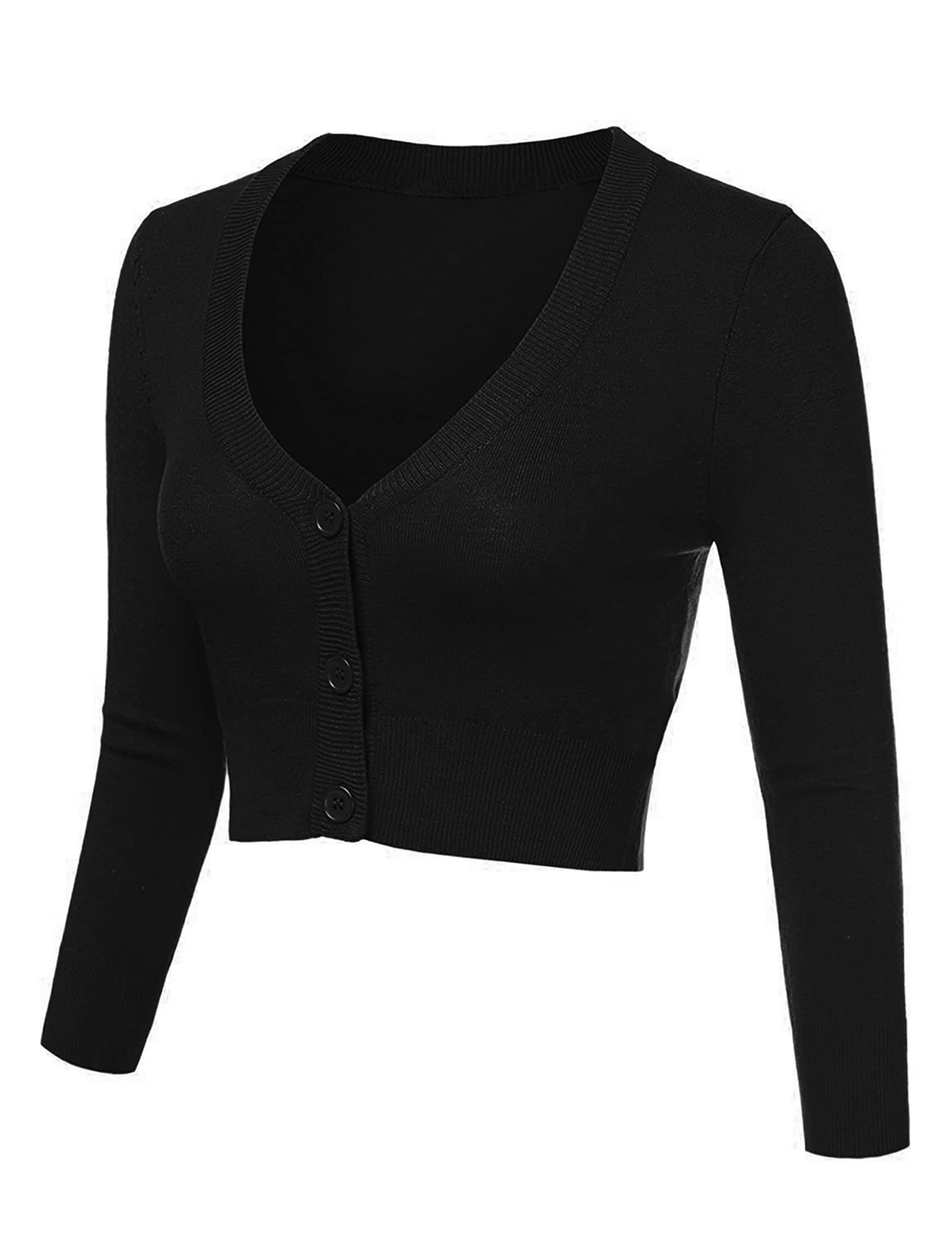 Aottori Bolero Damen Festlich Kurz Strickjacke Elegant Langarm Open Front Cropped Cardigan Schulterjacke Bolerojacke Strick Jäckchen für Mädchen Kleider
