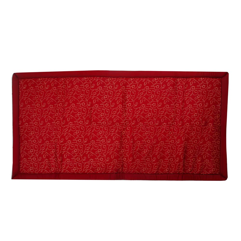 Future Lifestyle Foldable Cushion Mat Korai River Grass (3 X 6 ft Fabric Maroon Butter Satin) with 18 MM Soft Foam Portable and Comfort Sleep - Image 4 thumbnail
