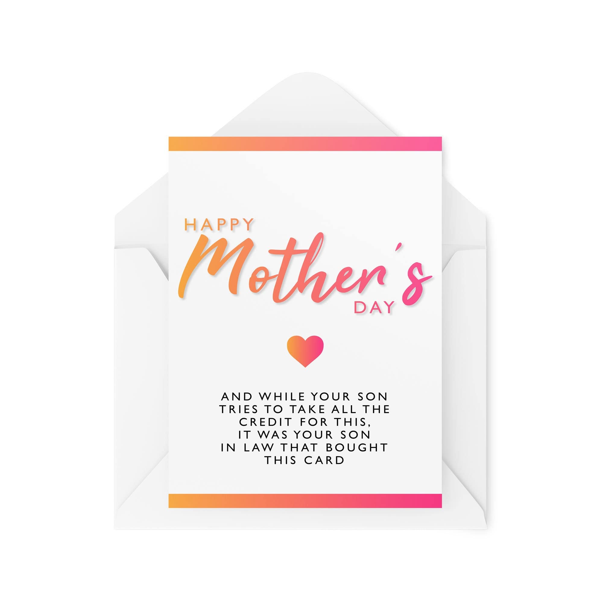 Funny Mother's Day Cards, LGBTQ Cards for Mum, Greeting Card, Your Son in Law Bought This Card Not Your Son, Comedy Humour Joke, CBH213