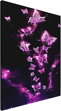 Amazon Co Jp Braksent アートパネル 蝶々 蝶柄 動物柄1 絵画 インテリア おしゃれ 油絵 ポスター イラスト キャンバスアート 壁 絵 寝室 装飾画 風景画 Hd写真 モダン的な部屋飾り 新築お祝いに最適 40x50cm ホーム キッチン