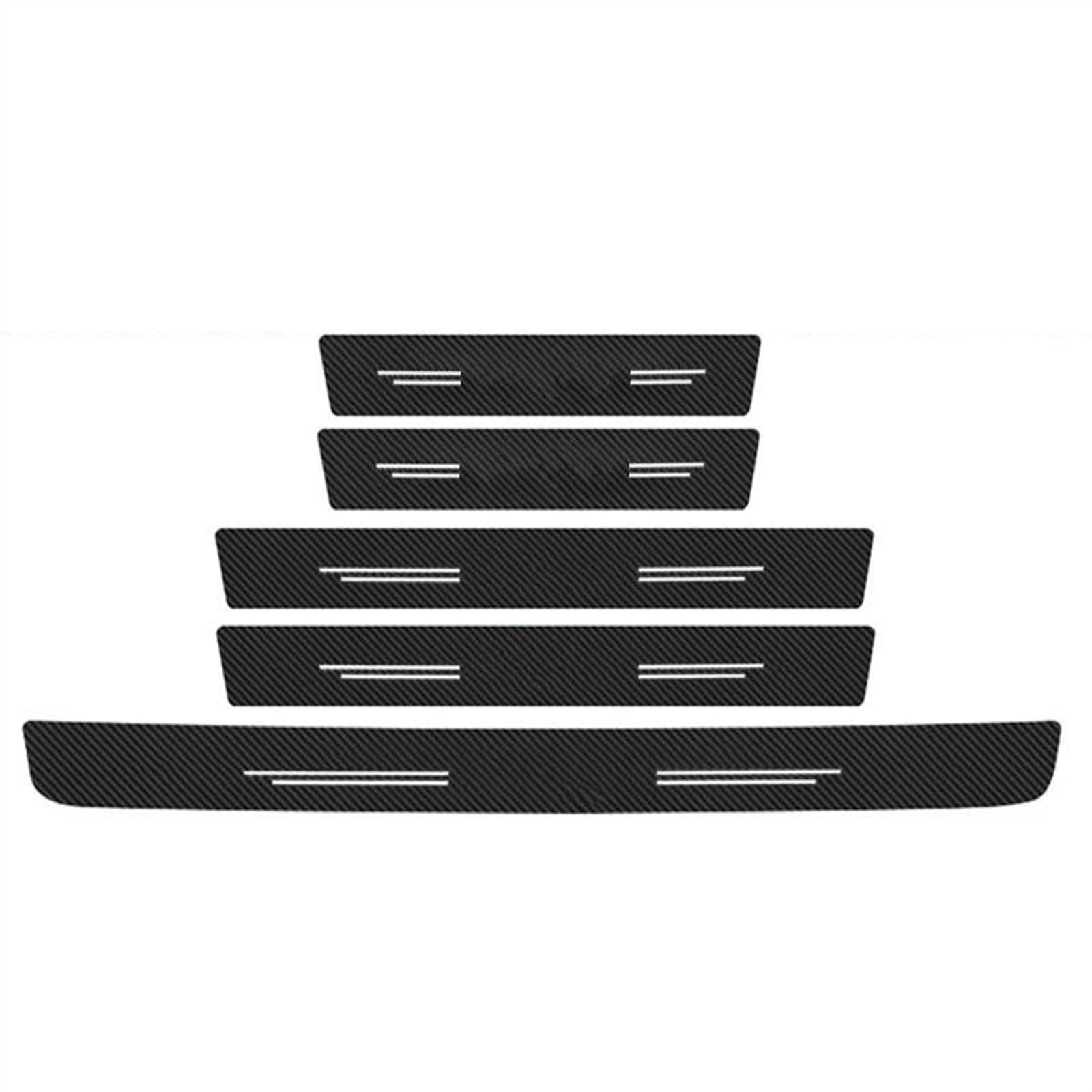 for Q7 Car Door Threshold Anti Scratch Stickers Interior Front Rear Trunk Tail Sill Protective Film Decals Bumper Protector Strip(5pcs)
