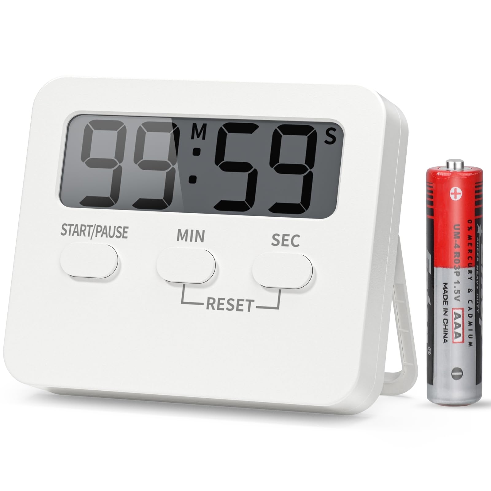 Minuteur De Cuisine Avec Écran LCD - Compte à Rebours Pour Cuisine, Sport, Examens Et Jeux