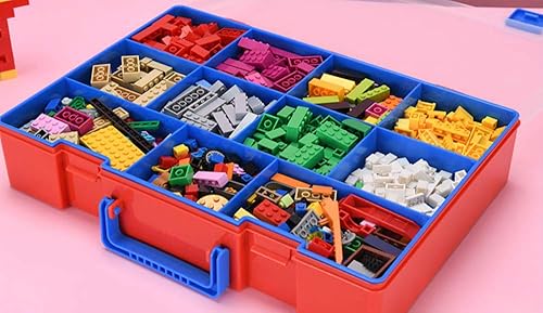 Miniatura 9 de Bandeja organizadora portátil con tapa de plástico con separadores, 41 compartimentos ajustables, contenedores, clasificadores y organizadores para