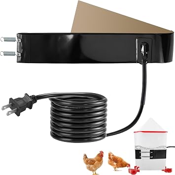 Thermo Bucket Belt Heated Strap Compatible with RentACoop 2-5Gallon Chicken Waterer,Auto-Thermostatic Chicken Water Heating Wrap with 6.6ft Power Cord,Keep Poultry Water from Freezing in Winter