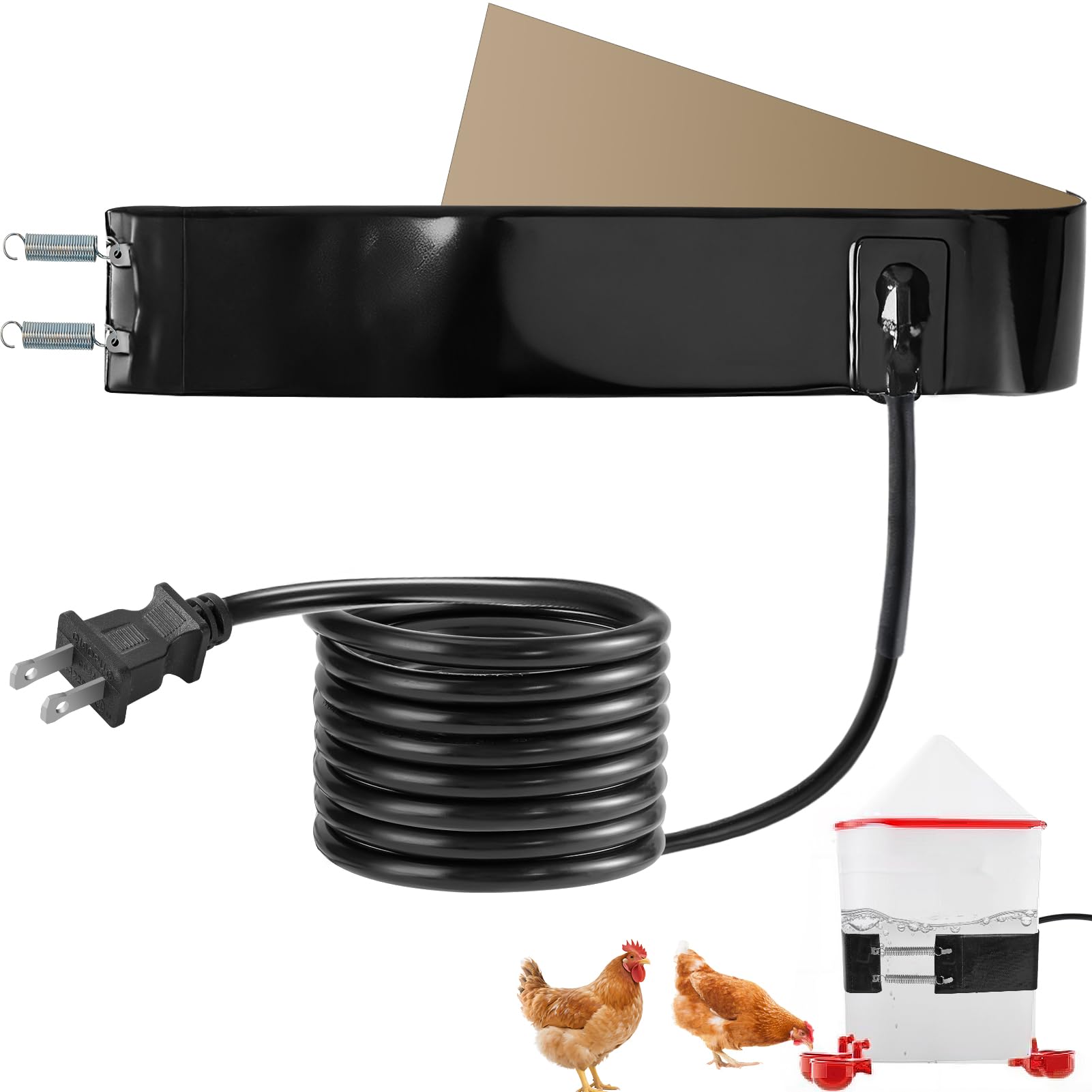 Sangle chauffante volaille pour abreuvoir 2-5 gallons avec cordon 2m