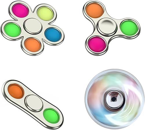 Paquete de 3 juguetes Fidget Spinner Spinner, Fidget Popper Spinners Pop Fidget Spinners para aliviar el estrés, paquete de juguetes sensoriales