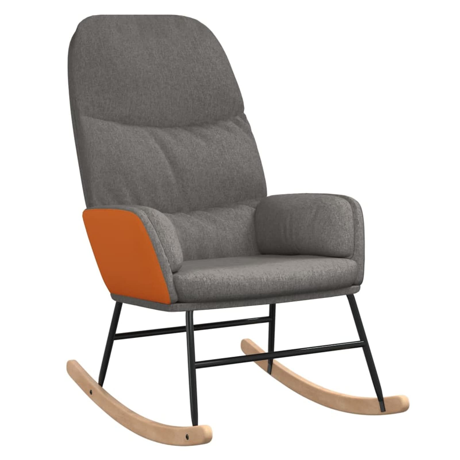 Homgoday Silla Mecedora de Tela Gris Claro sillón Mecedora sillones Comodos Sillon Relax butaca Lactancia Silla Lectura