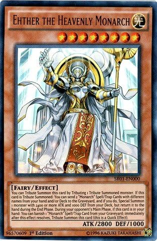 YU-GI-OH!Ehther The Heavenly Monarch (SR01-EN000) - Structure Deck: Emperor of Darkness - Edition - Ultra Rare