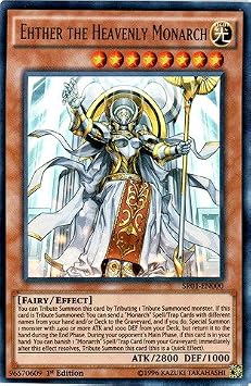 YU-GI-OH! - Ehther The Heavenly Monarch SR01-EN000 - Structure Deck Emperor of Darkness - Edition - Ultra Rare