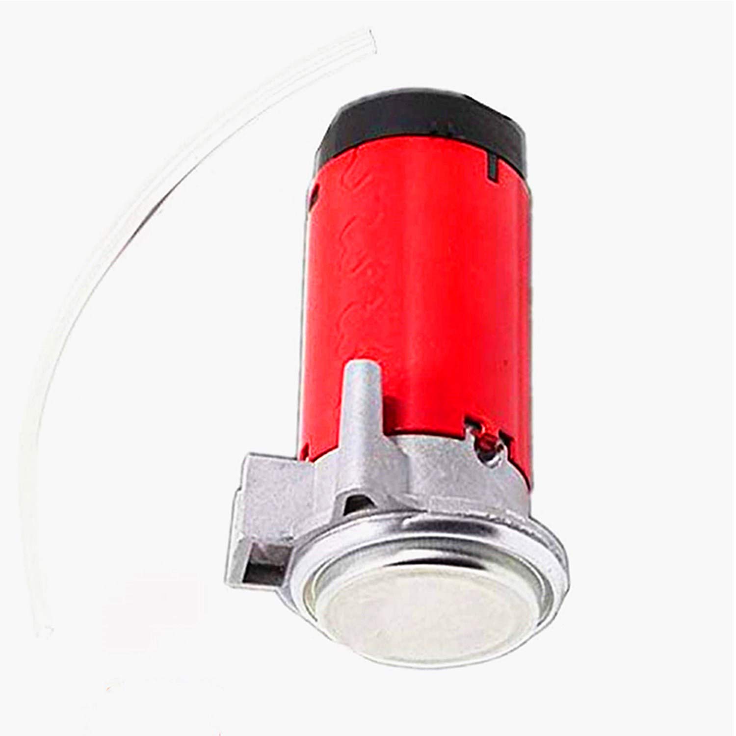 Horn Air Pump Pompa aria per auto Compressore d'aria Clacson Non arrugginisce Kit Pompa aria clacson Compressore per trombe d'aria rosso cromato per qualsiasi 12V corno d'aria Camion Barca ect