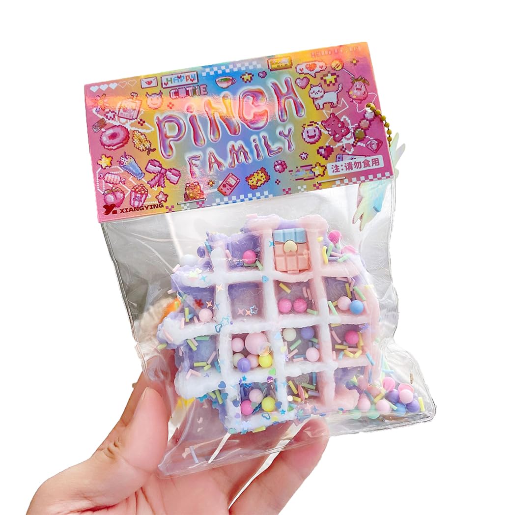 1 Pcs Taba Squishy Kawaii Squishy Fidget Toy Kit, Cute Squishy's Sensory Toys, Pinch Family Squishy Toys, Stress Relief for Party Favors, Mochi Squishy Kit for Adults (Purple)