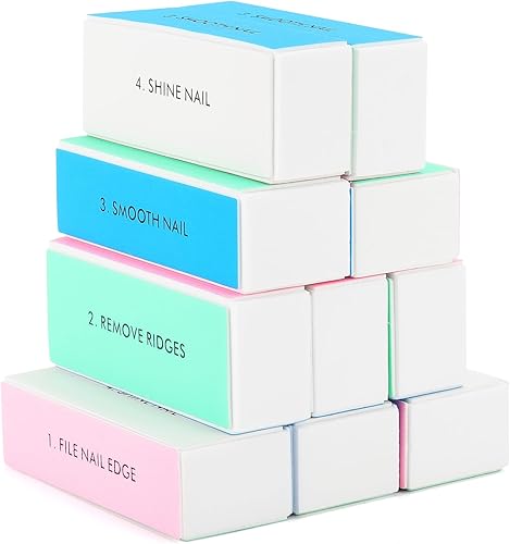 Bloques pulidores de uñas de 4 vías para uñas naturales, bloque de pulido de uñas, limas de uñas, herramienta de forma y brillo de uñas