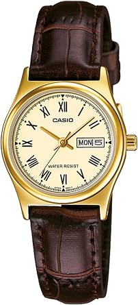 Casio Japanese Quartz Movement Woman Watch LTP+V006GL.9B 25 mm, Brown/Gold, Bracelet