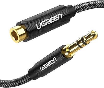 Amazon Ugreen イヤホン 延長コード ヘッドホン 3 5mm 延長 ステレオミニプラグ オーディオケーブル ナイロン編み 車 Aux Iphone Android スピーカー テレビ ヘッドセットなどに対応 Ugreen ヘッドホン延長ケーブル