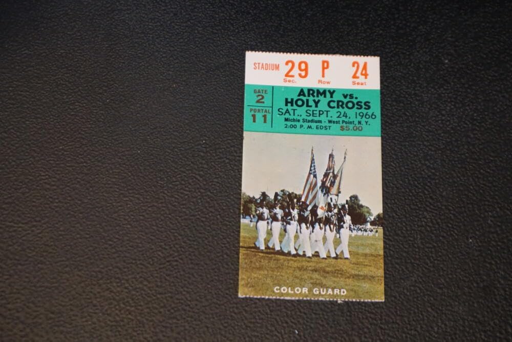 1966 HOLY CROSS AT ARMY COLLEGE FOOTBALL TICKET STUB EX-MINT