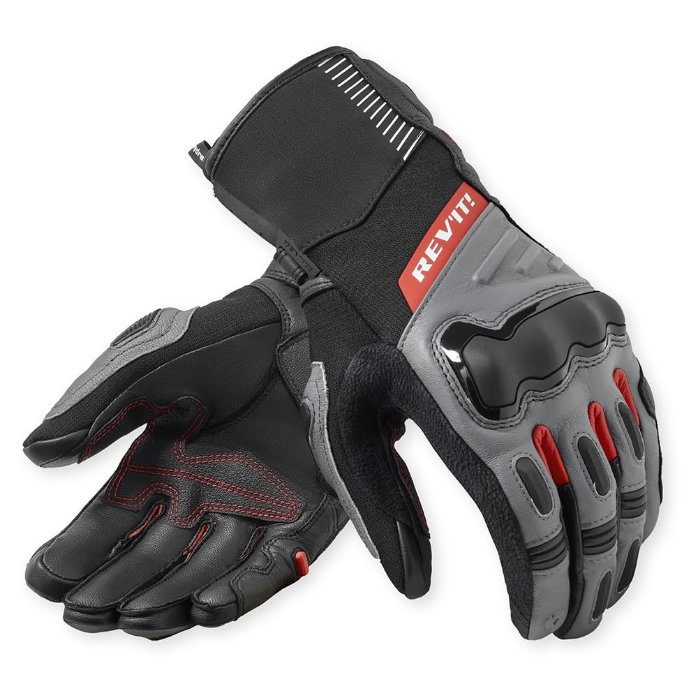 Revit Sand 5 H2O Guanti da moto impermeabili, nero/grigio, S