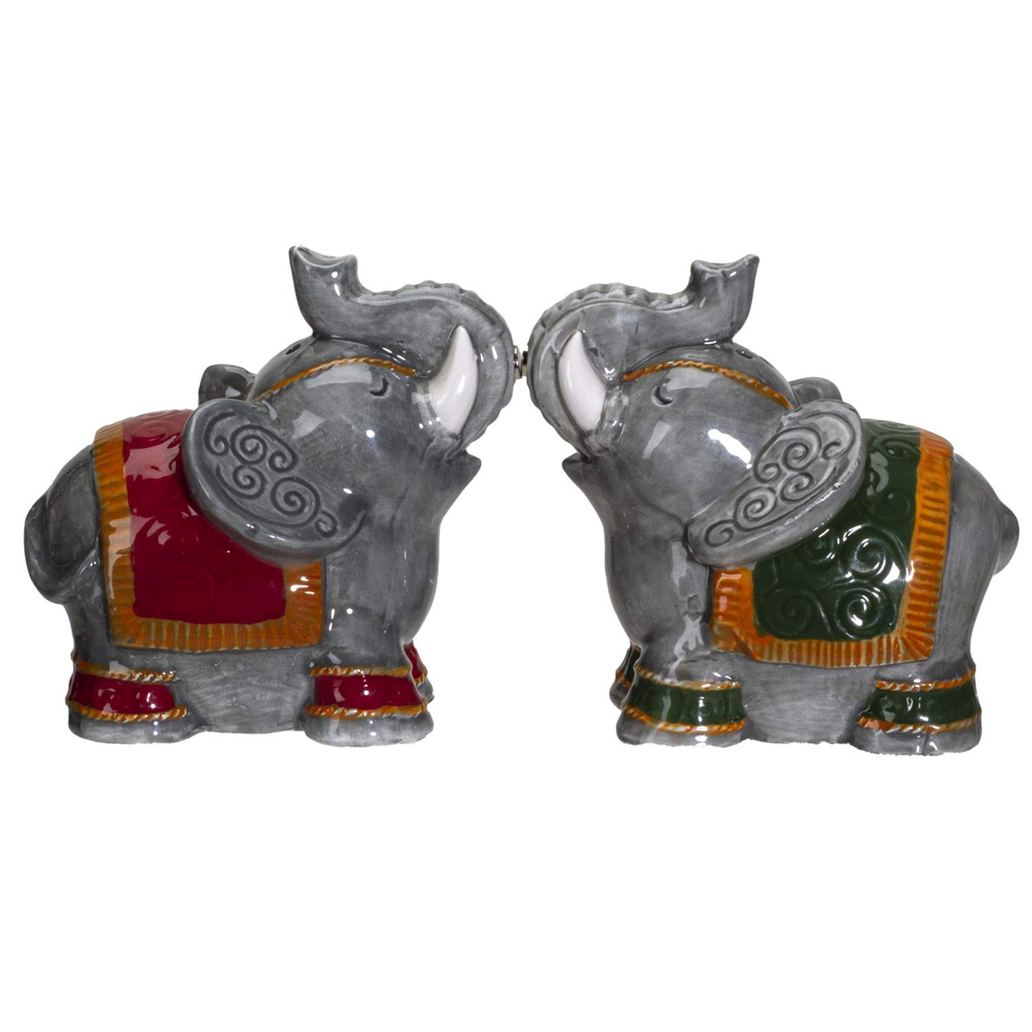 Zestaw ceramicznych solniczka i pieprzniczka Raja Elephants