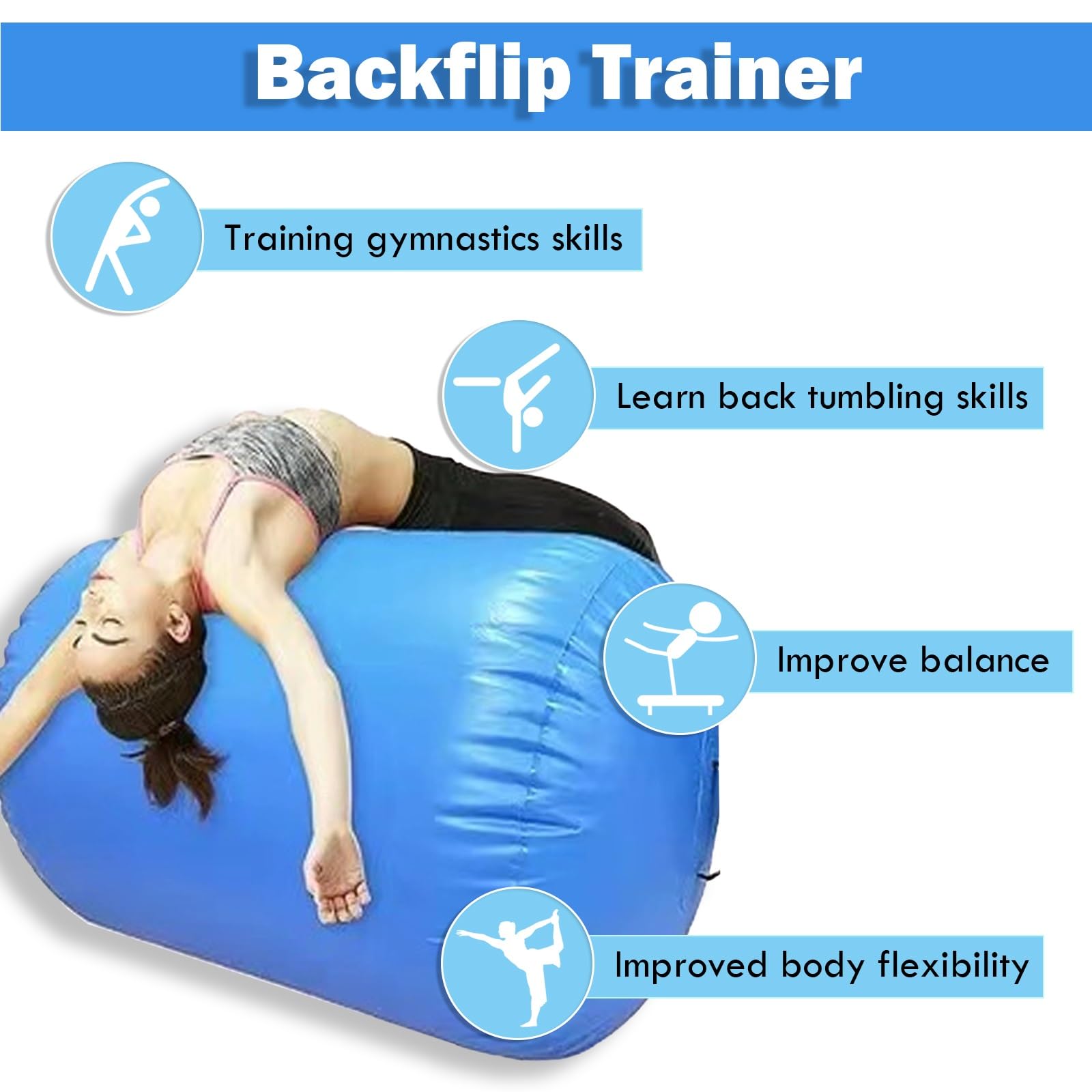 Bunte aufblasbare Gymnastik Air roller Roller Trainings geräte für Gymnastik Ali