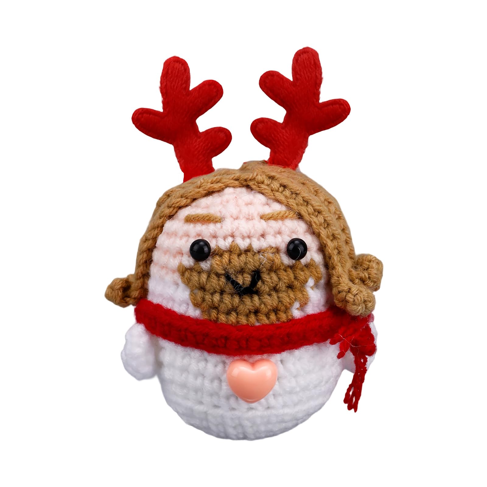 TOYMIS Christmas Positive Doll, Emotional Mini Knitted Jesus Support Handmade Xmas Crochet Ornaments for Tree Decorations Religious Christian Gift Holiday Home Decor