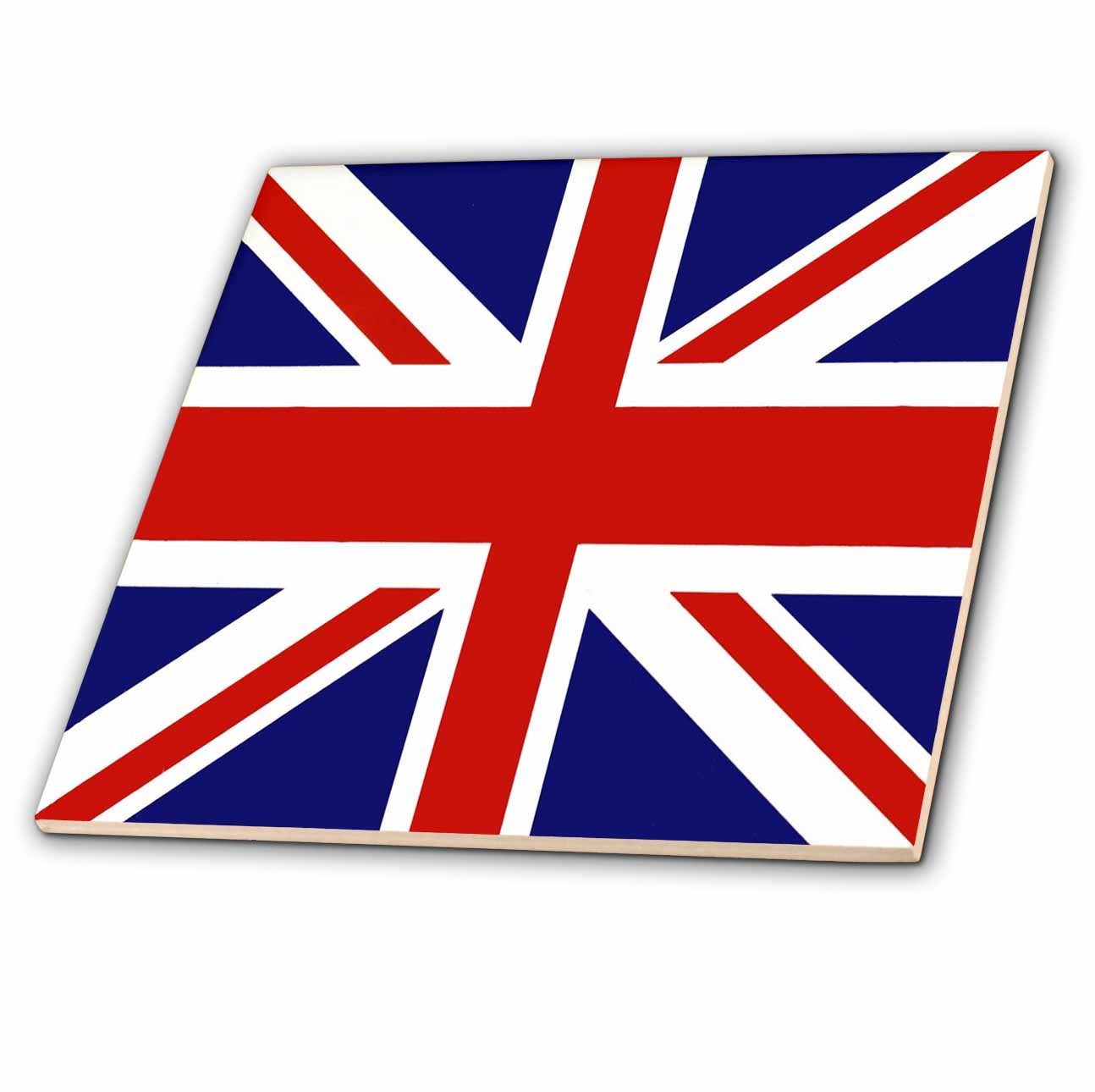 3dRose ct_62560_4 Union Jack Old British Naval Flag Ceramic Tile, 12-Inch
