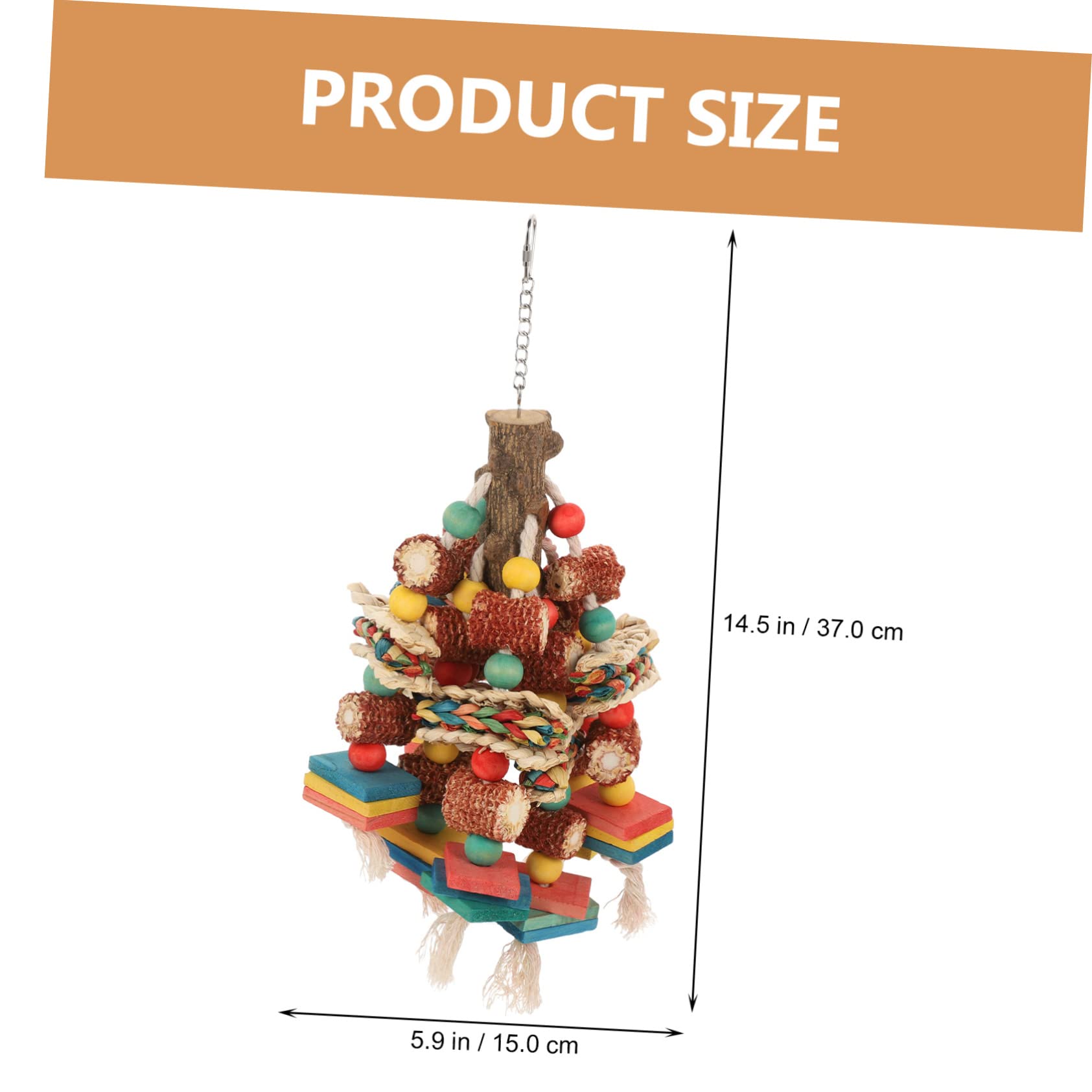 minkissy Juguete masticable para loro, juguete para masticar pájaros, juguete para pájaros pequeños, juguete interesante para cacatúas, juguete de loro para pájaros grandes, juguete de jaula de