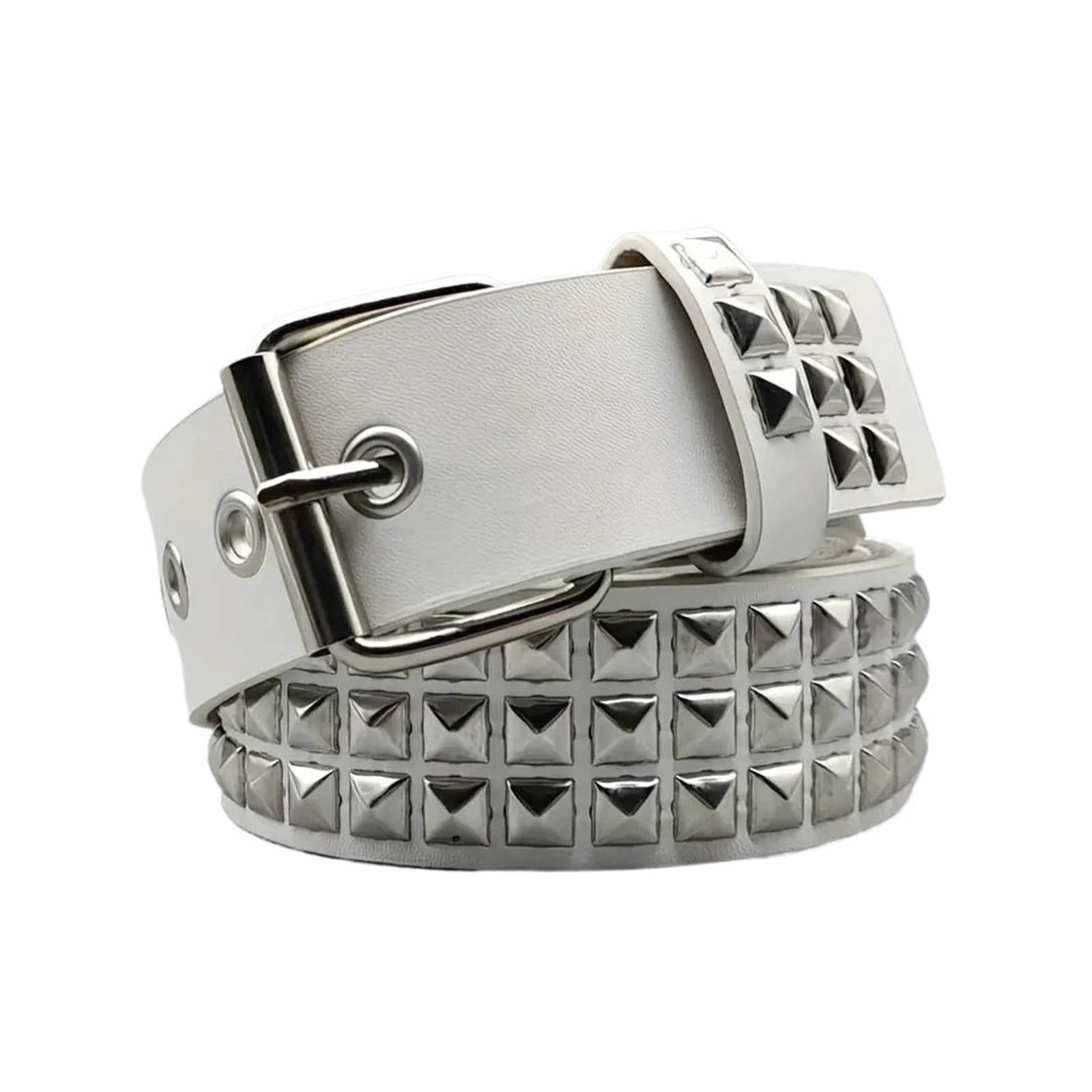 Cinturón punk unisex ajustable para sujetar vaqueros holgados con estilo motero 8